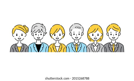 Vector illustration of business team.