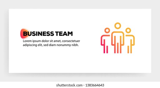 VECTOR ILLUSTRATION OF BUSINESS TEAM ICON CONCEPT