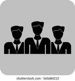 Vector Illustration with Business Team Icon
