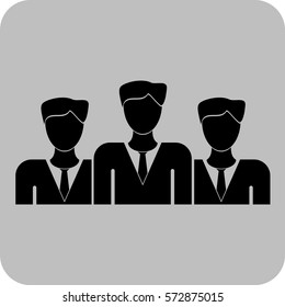 Icono de la ilustración vectorial del equipo de negocios
