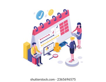 Ilustración de vectores concepto de planificación de equipo empresarial estilo plano