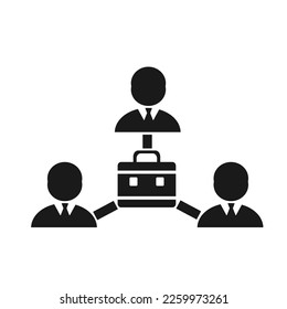 Vector illustration, business team work icon. 