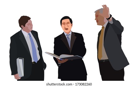 Vector illustration of business teamwork.