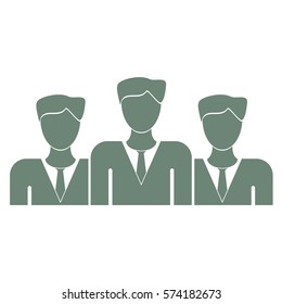 Vector Illustration of Business Teamwork Icon in gray
