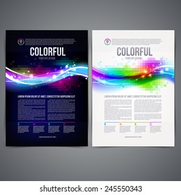 Vector illustration - business template page design with colorful abstract shape