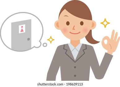 A vector illustration of a business woman posing