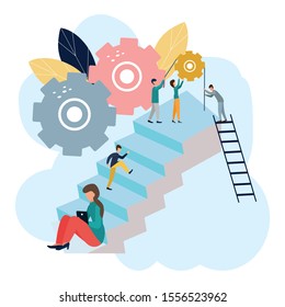 Vector illustration of business, workflow. Illustration for your design.