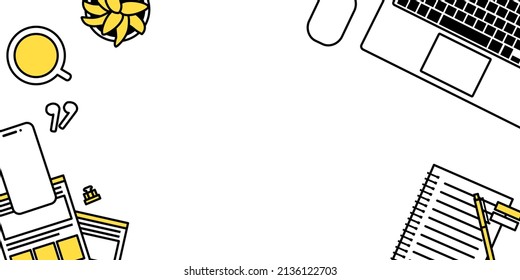Ilustración vectorial del espacio de trabajo