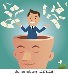Vector illustration of a businessman