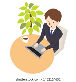 Vector illustration of a businessman