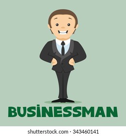Vector illustration. Businessman.