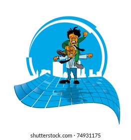 Vector illustration of businessman