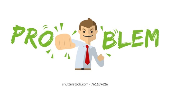 Vector illustration of Vector of Businessman flying up like Superman, super hero