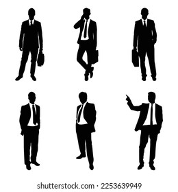 Vector illustration of a businessman on white background