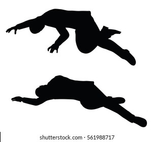Vector illustration of businessman silhouette isolated on white background
