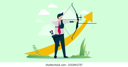ilustración vectorial del objetivo de empresario