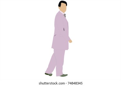 Ilustração vetorial de empresário sob fundo branco