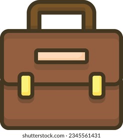 Vector illustration of a businessman's briefcase.