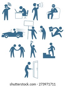 Vector illustration of a businessmen figures set