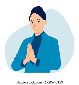 Vector illustration of businesswoman character