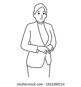 Vector illustration of businesswoman character