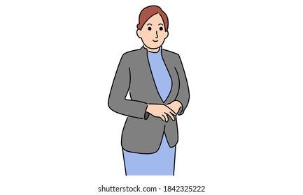 Vector illustration of businesswoman character