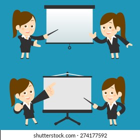 Vector illustration - Businesswoman set