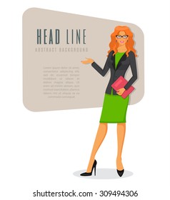 Vector illustration of Businesswoman in various poses