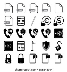 vector illustration of bussines vector set icon