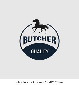 Vector Illustration Butcher Shop Logo Meat