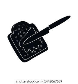 Vector illustration of butter and bread logo. Collection of butter and breakfast stock vector illustration.