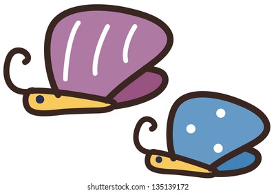 Vector illustration of butterflies