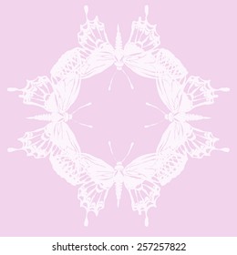 Vector illustration with butterfly