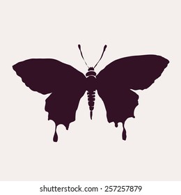 Vector illustration with butterfly