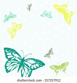 Vector illustration with butterfly