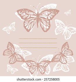 Vector illustration with butterfly