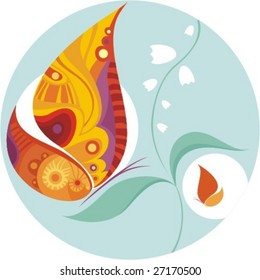 vector illustration of a butterfly