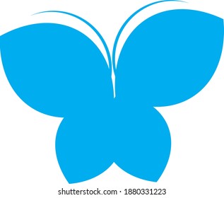 Vector illustration of butterfly with blue color