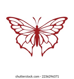 vector illustration of a butterfly design. Graphic butterfly icon tattoo