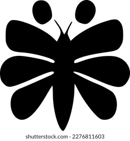 vector illustration of butterfly icon
