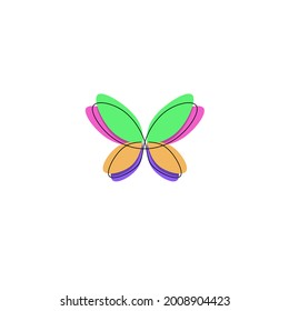 Vector illustration of a butterfly image. Suitable for use as a logo, icon, etc.