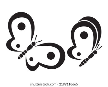 ilustración vectorial de una mariposa, diseño de logotipo de mariposa, plano de diseño de mariposa adecuado para logotipos, aplicaciones, web