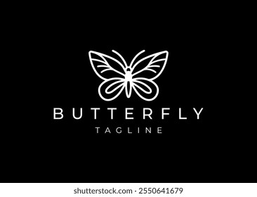 Vector illustration of Butterfly Modern Logo Design