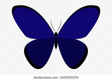 Vector illustration of butterfly on transparent background