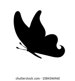 Vector illustration of butterfly on white background.