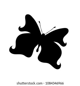 Vector illustration of butterfly on white background.