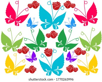 vector illustration of butterfly pattern