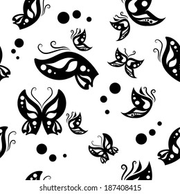 Vector Illustration of butterfly seamless texture
