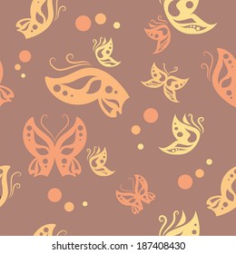 Vector Illustration of butterfly seamless texture