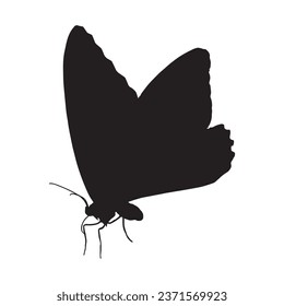 Ilustración vectorial de la silueta de mariposa